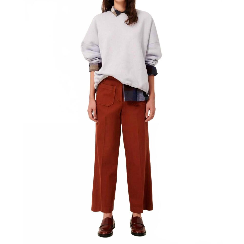 NEW SESSUN aldricks straight leg pleated pants in tomette